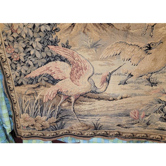 1930s 1930s French Aubusson Style Country Scene Tapestry For Sale - Image 5 of 10