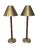 Brass Mid-Century Modern Lauren Ralph Lauren Campaign Style Home Brass & Leather Buffet Table Lamp For Sale - Image 8 of 11