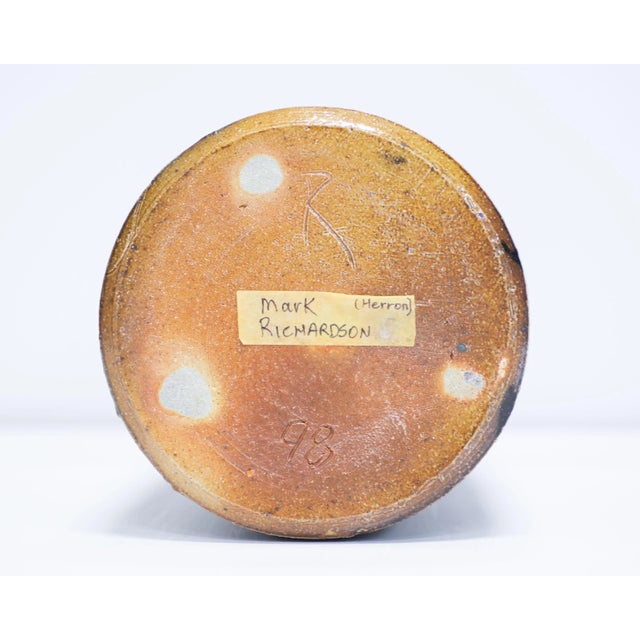 Contemporary Mark Richardson Signed 1998 Studio Pottery Vase For Sale - Image 3 of 6