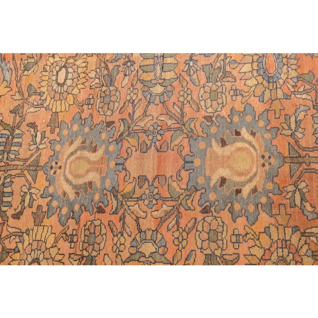 Antique Persian Malayer Rug 8'11'' X 11'5'' For Sale - Image 4 of 10