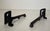 Pair of Modernist Cast Iron and Wrought Iron Andirons. French Work. Circa 1940 For Sale - Image 9 of 12