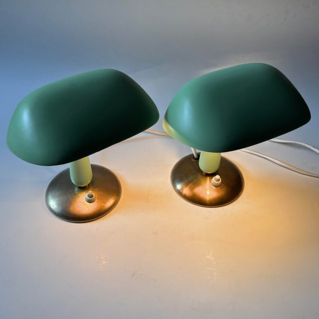 Nordiska Kompaniet Modernist Model 31866 Table Lamps by Bertil Brisborg for Nordiska Kompaniet, Sweden, 1940s, Set of 2 For Sale - Image 4 of 15