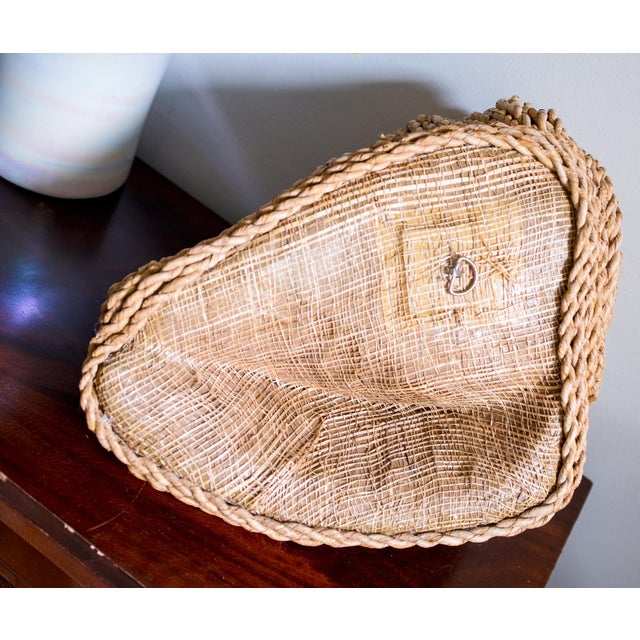 Large 18" Hand Woven Rope Conch Shell Sculpture, Artisanal Natural Fiber Seashell Tabletop Centerpiece Boho Coastal For Sale - Image 10 of 11