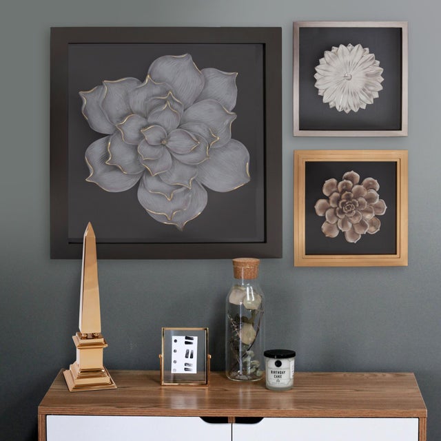 Black Camellia Flower Wood Wall Art For Sale - Image 8 of 8