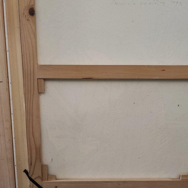 Max Hamlet, Man Meditating, 1994, Acrylic Painting on Canvas, Framed For Sale - Image 12 of 15