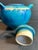 Ceramic 1980s Blue Drip Glazed Stoneware Studio Pottery Teapot For Sale - Image 7 of 9