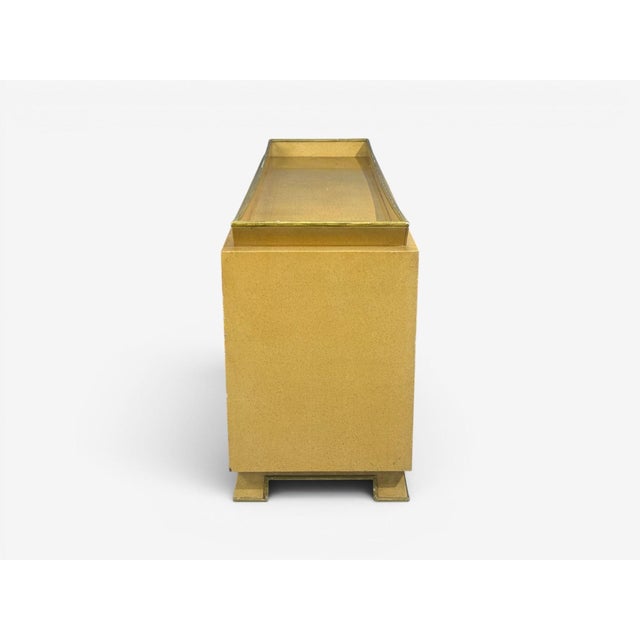 James Mont, Credenza, Yellow Painted Wood, Usa, 1950s For Sale - Image 12 of 15