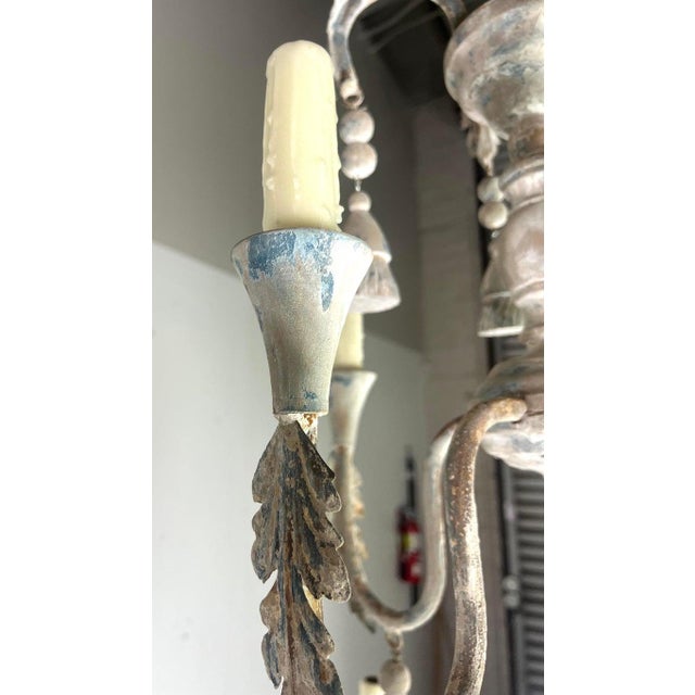 12-Light Hand-Painted Tuscan Chandelier by Melissa Levinson For Sale - Image 12 of 12