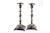 Engraved Silver Candlesticks with Chiseled Floral Motifs and Claw-Shaped Feet, Set of 2, in Very Good conditions. Designed...