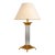 Late 20th Century Neoclassical Diamond Shaped Brass Table Lamp For Sale