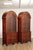 High Quality American Made Pair Of Inlaid Mahogany, Arched Top Two Pieces China Cabinets Or Bookcases With Thick...