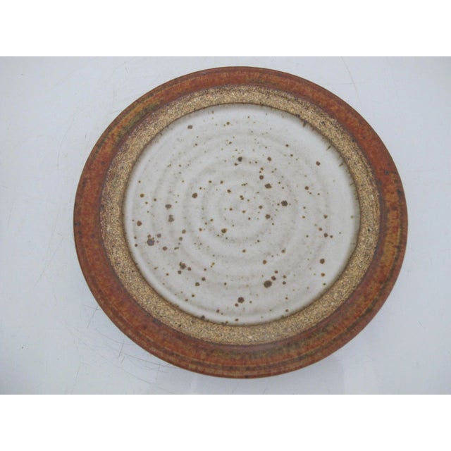 Burnt Orange Wally Schwab Nw Studio Pottery Stoneware Small Round Serving Dish With Domed Lid For Sale - Image 8 of 9