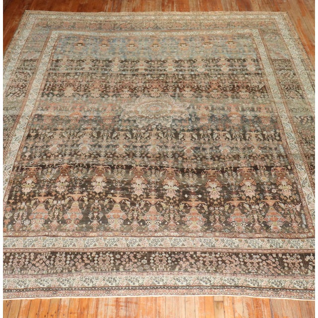 Antique Afshar Square Room Rug - 10'8" x 12'2" For Sale - Image 11 of 12