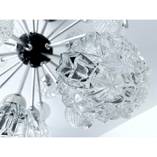Large Sputnik Glass Pendant Lamp, 1970s For Sale - Image 13 of 18