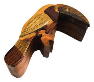 Vintage Wood Toucan Puzzle Box