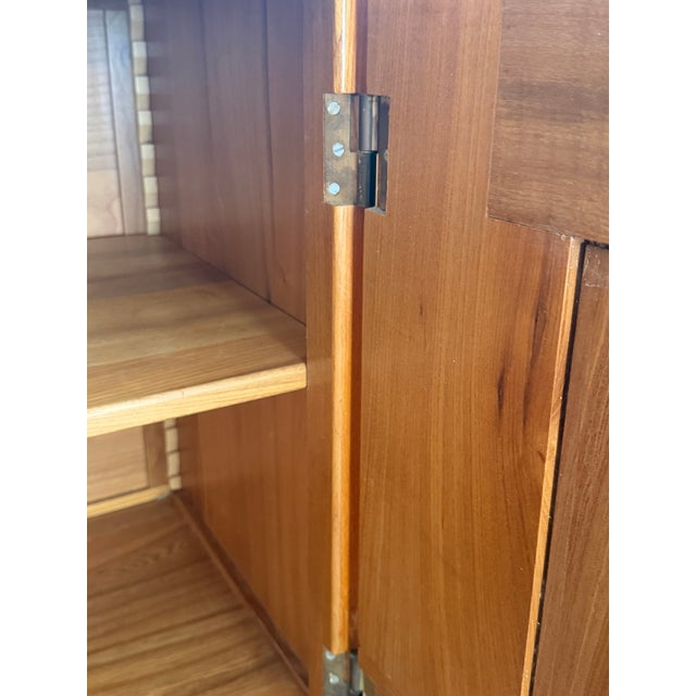 Vintage 1970s French Maison Regain Elm Cabinet, Attributed For Sale - Image 13 of 15