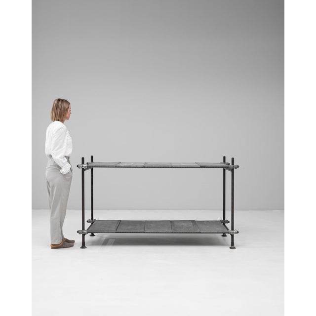 20th Century French Metal Console Table With Zinc Tops For Sale - Image 18 of 18