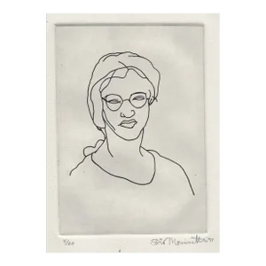 1997 Modern Portrait Etching of a Woman
