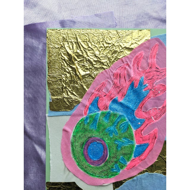 "Play Dumb" Abstract Contemporary Mixed Media Collage by Frances Sousa For Sale - Image 4 of 8