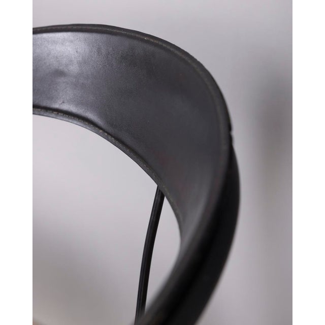 Metal Vintage Metal and Leather Canasta Chairs by Arben, Italy, 1970s, Set of 2 For Sale - Image 7 of 12
