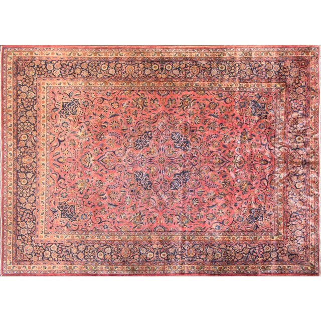A Kashan rug made in Persia in the city of Kashan in Isfahan Province North Central Iran. There was production of Persian...