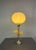 Brass Silver Flower Lamp with Cocoon Fabric Shade, 1980s For Sale - Image 10 of 11