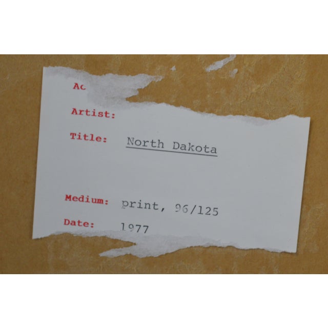 Fine North Dakota Woodcut by Gordon Mortensen (B. 1938) Signed For Sale In New York - Image 6 of 6