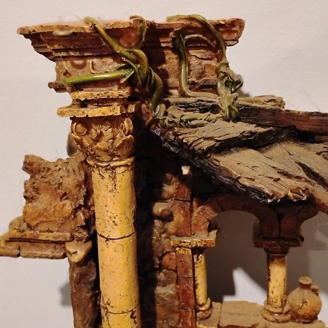 Chestnut Vintage Baroque-Style Holy Family Nativity Set Resin Hand-Painted 2000s For Sale - Image 8 of 10