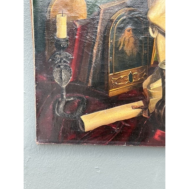 Vintage Original Still Life Oil Painting on Canvas For Sale In West Palm - Image 6 of 12