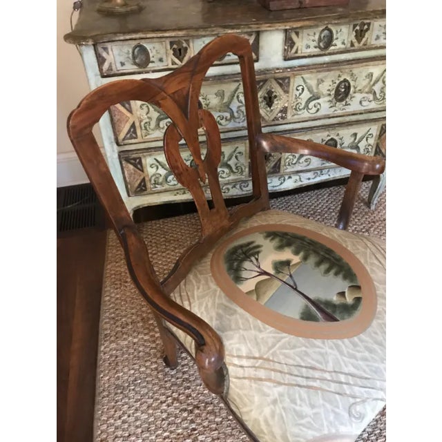 18th Century Walnut Italian Open Back Armchair For Sale - Image 11 of 13