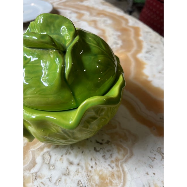 Ceramic Vintage Ceramic Holland Cabbage Bowl With Matching Lid For Sale - Image 7 of 8