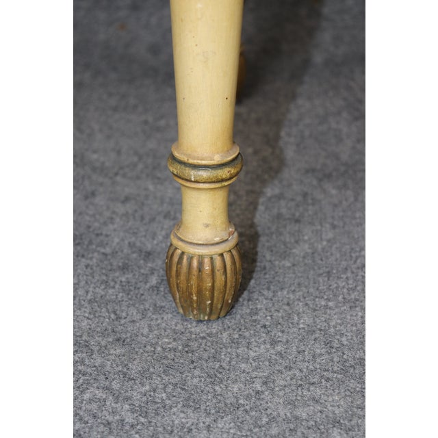 Vintage French Louis XVI Style Parcel Gilt Marble Top Console Table For Sale - Image 13 of 13