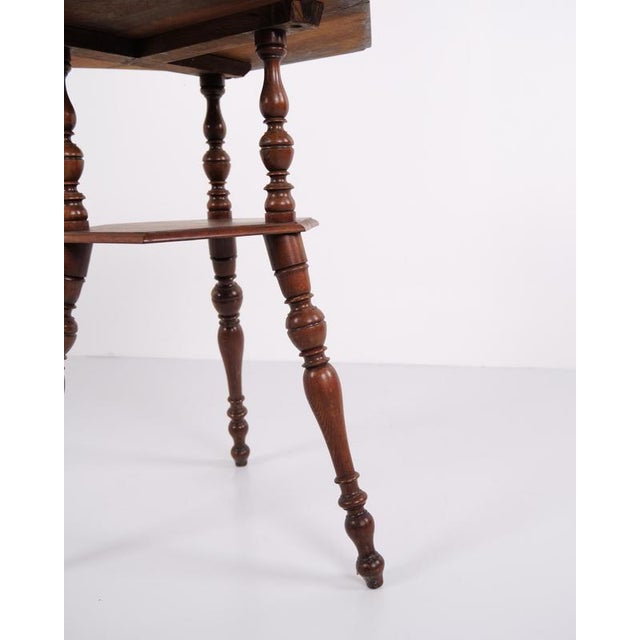 Mahogany Plant Stand with Shelf, 1920s For Sale - Image 4 of 8
