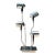 Vintage Van Teal Industrial Chrome Multi-Light Lamp For Sale