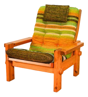 Vintage Scandinavian Pine Lounge Chair by Yngve Ekström, 1970s