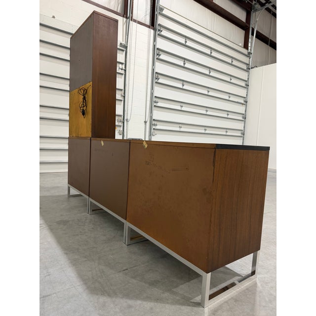 Wood Thomasville Mid Century Modern Modular 4pc Wall Unit c.1967 For Sale - Image 7 of 12
