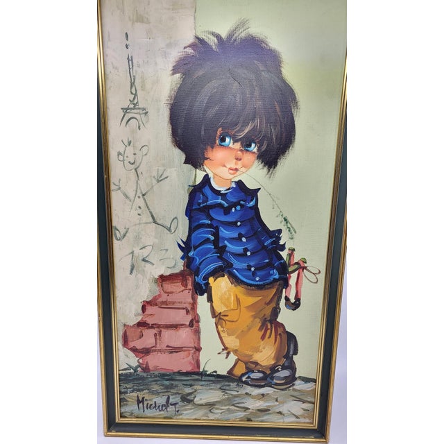 Michel Thomas, P'tits Poulbots (Little Poulbots), France, 1970, Oil on Canvas For Sale - Image 6 of 13