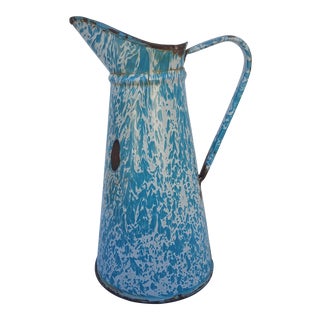 19th Century End Of Day Enamel Pitcher For Sale