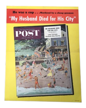 Vintage 1950's Saturday Evening Post Newsstand Poster
