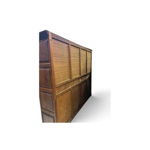 Large Castilian Wood Pantry Cabinet with Perforated Doors For Sale - Image 9 of 15