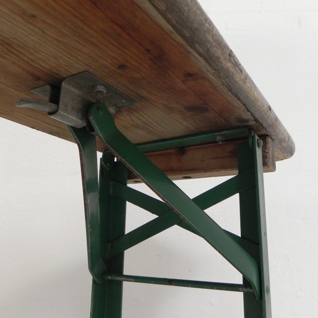 Folding Bench in Steel and Pine, 1960s For Sale - Image 14 of 18