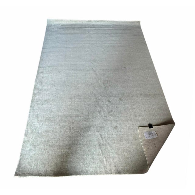 Ivory Wood and Silk Collection Rug in Alabaster from Amini, Italy, 1990s For Sale - Image 8 of 8