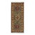 Gray, Cream and Red Kazak Wool Runner Rug, Tribal Hallway Rug, 2'10" X 6'7" For Sale