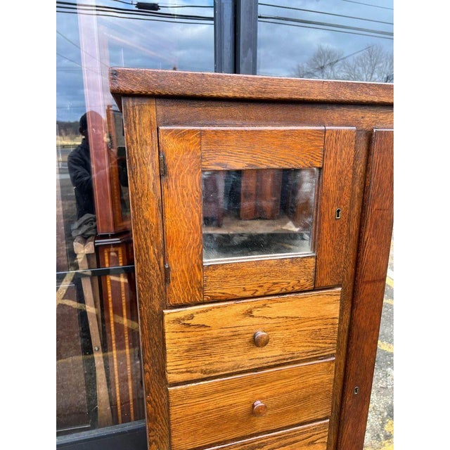 19th Century Antique Oak Chifferobe Wardrobe Chairish