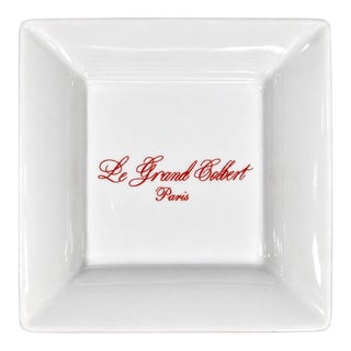 Vintage Le Grand Colbert Paris Restaurant Ashtray Dish White Porcelain French For Sale
