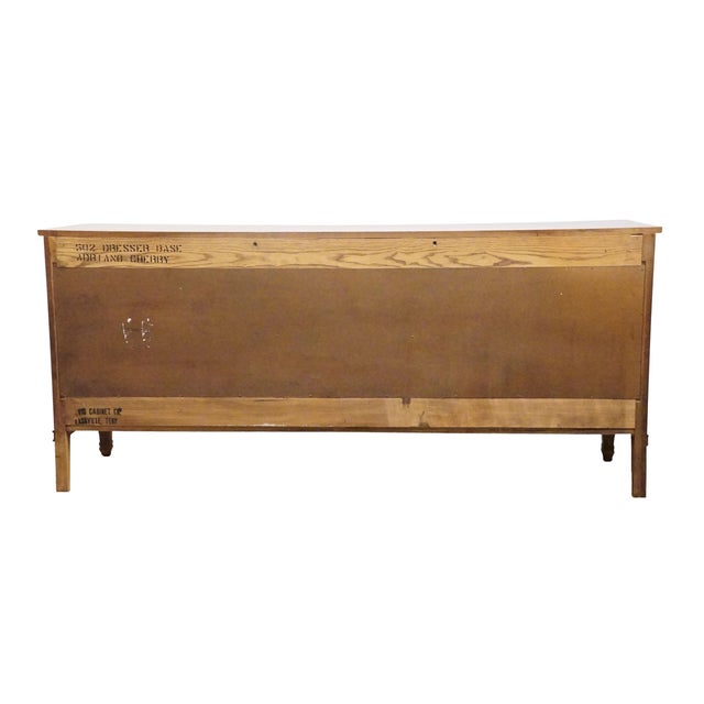 Davis Cabinet Co. Italian Neoclassical Style 70" Adriano Cherry Triple Door Dresser 502 For Sale - Image 14 of 17