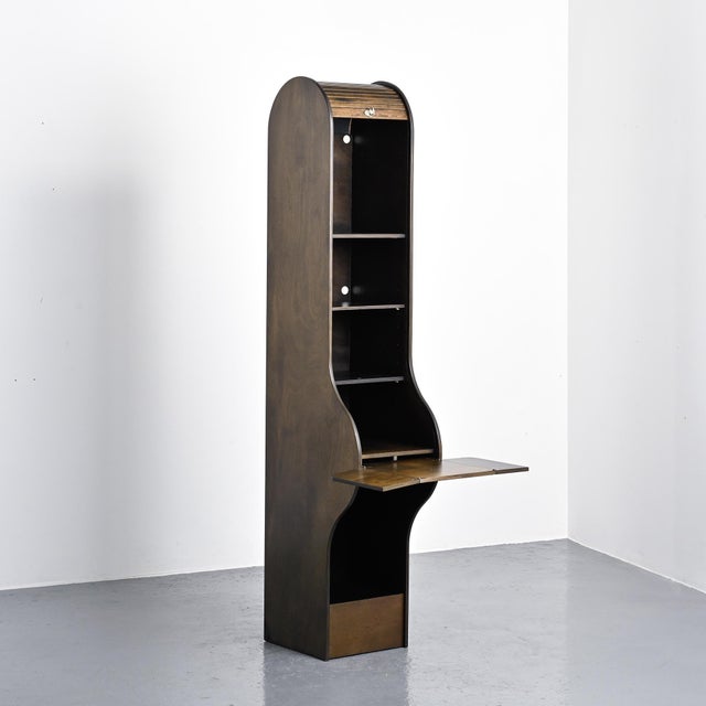 Wood Model 5822 Roll-Top Secretary by Klaus Vogt for Thut Möbel, 1970 For Sale - Image 7 of 18