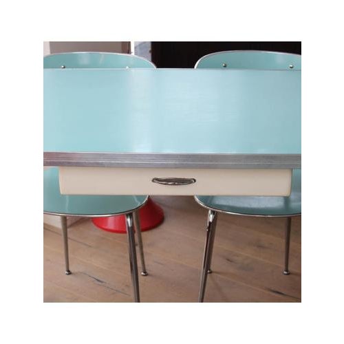 Formica Table and Chairs, Italy, 1950s, Set of 5 For Sale - Image 4 of 12