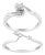 .925 Sterling Silver 1/10 Cttw Diamond Swirl and Bypass Bridal Set Ring and Band (I-J Color, I3 Clarity) - Size 9 For Sale