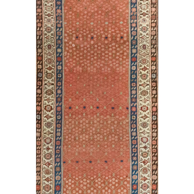 Salmon Early 20th Century Persian Karabakh Runner For Sale - Image 8 of 16
